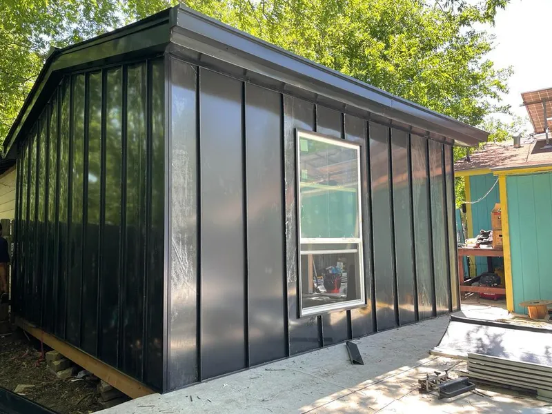 Black standing seam metal wall panels for Roof Inspection in Santee